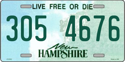 NH license plate 3054676