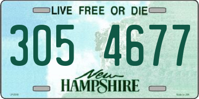 NH license plate 3054677