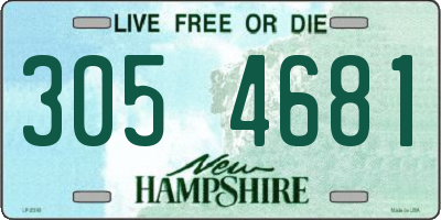 NH license plate 3054681