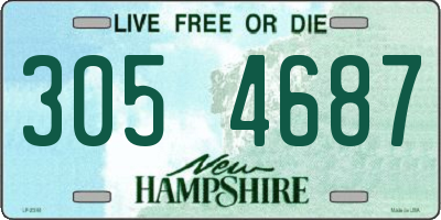NH license plate 3054687