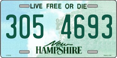 NH license plate 3054693