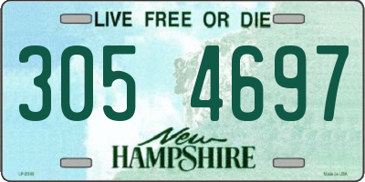 NH license plate 3054697