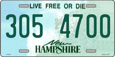 NH license plate 3054700