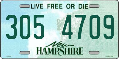 NH license plate 3054709