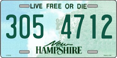 NH license plate 3054712