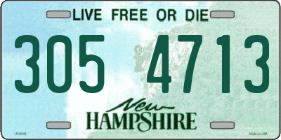 NH license plate 3054713