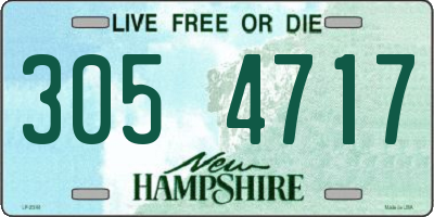 NH license plate 3054717