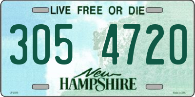 NH license plate 3054720