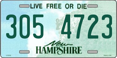 NH license plate 3054723
