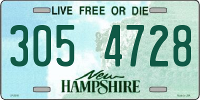 NH license plate 3054728