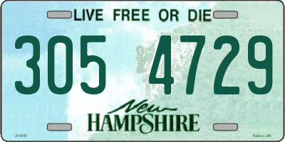 NH license plate 3054729