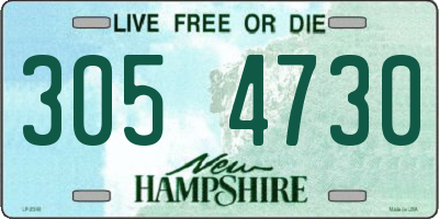 NH license plate 3054730
