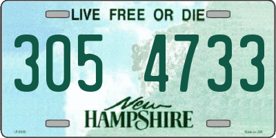 NH license plate 3054733