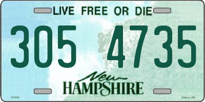 NH license plate 3054735