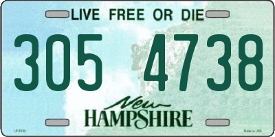 NH license plate 3054738