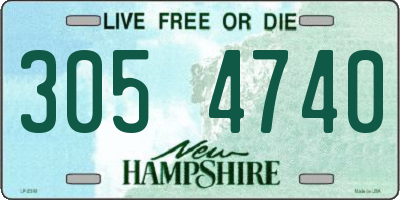 NH license plate 3054740
