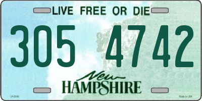 NH license plate 3054742