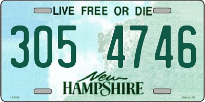 NH license plate 3054746