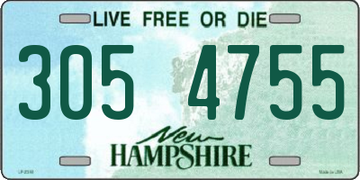 NH license plate 3054755