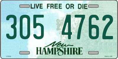 NH license plate 3054762