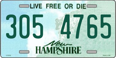 NH license plate 3054765