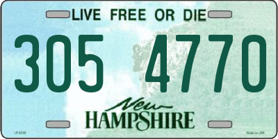 NH license plate 3054770