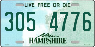 NH license plate 3054776