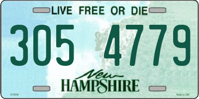 NH license plate 3054779