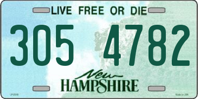 NH license plate 3054782