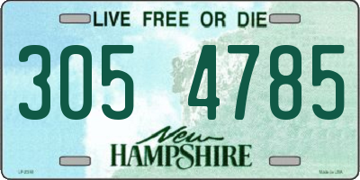 NH license plate 3054785