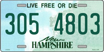 NH license plate 3054803