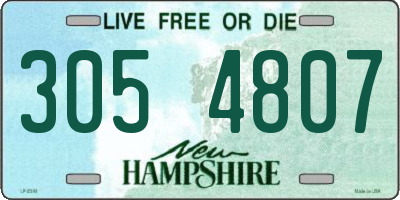 NH license plate 3054807