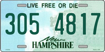 NH license plate 3054817
