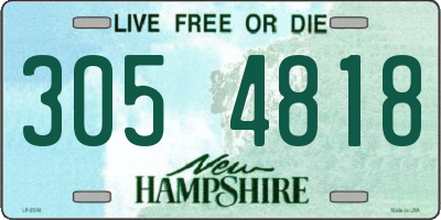 NH license plate 3054818