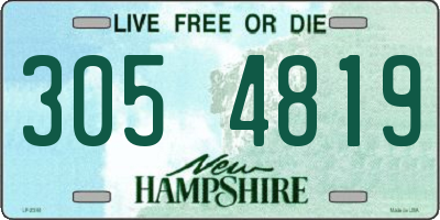 NH license plate 3054819