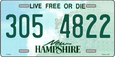 NH license plate 3054822