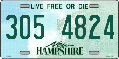 NH license plate 3054824
