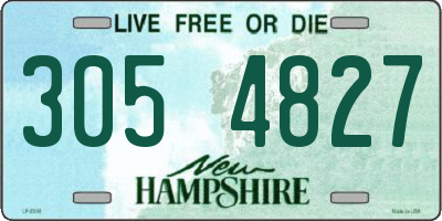 NH license plate 3054827