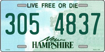 NH license plate 3054837