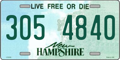 NH license plate 3054840