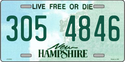 NH license plate 3054846