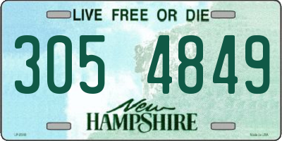 NH license plate 3054849