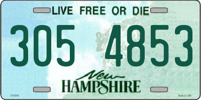 NH license plate 3054853