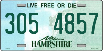 NH license plate 3054857