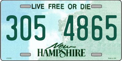 NH license plate 3054865