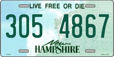 NH license plate 3054867