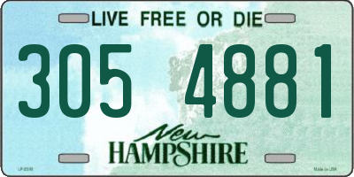 NH license plate 3054881