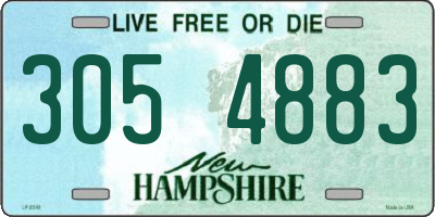 NH license plate 3054883