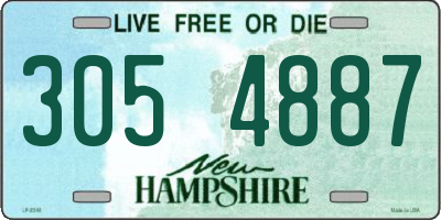 NH license plate 3054887