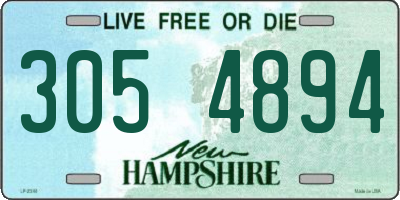 NH license plate 3054894